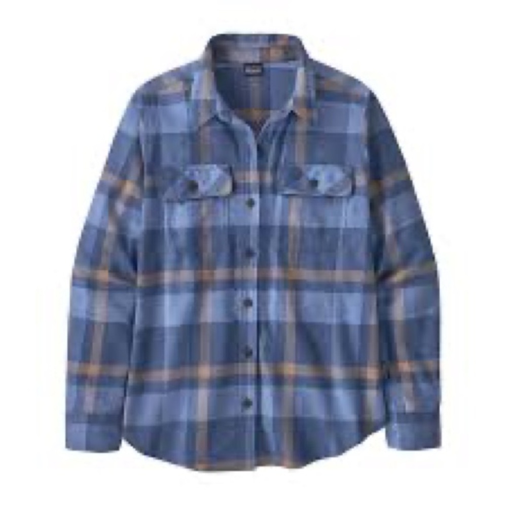Patagonia Blue Plaid Button Down Shirt